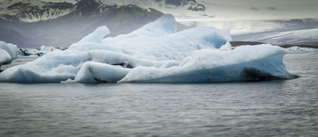 Glacial ice at Jokulsarlon, Icelandの写真素材