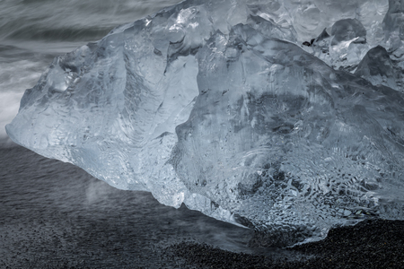 Glacial ice at Jokulsarlon, Icelandの写真素材