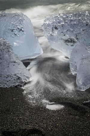 Glacial ice at Jokulsarlon, Iceland