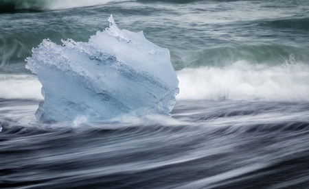 Glacial ice at Jokulsarlon, Icelandの写真素材
