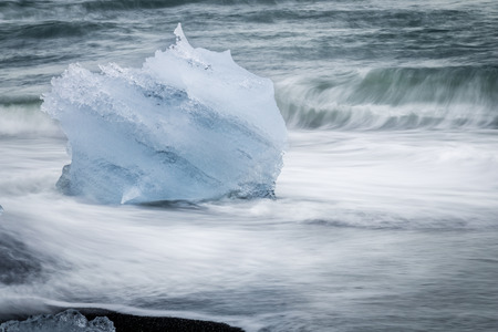 Glacial ice at Jokulsarlon, Icelandの写真素材