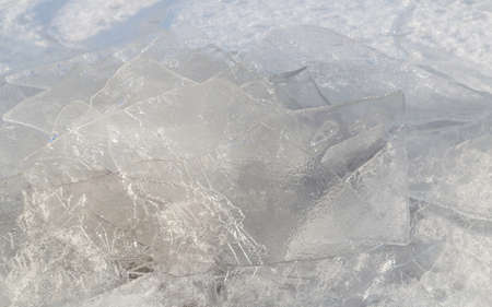 A detailed shot of ice with nice textureの写真素材