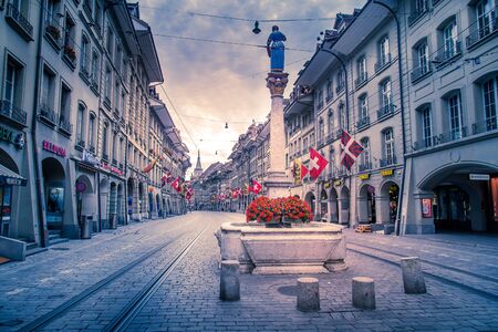 A classic view of the historic central area of Bern