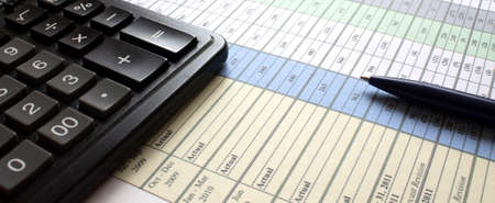 Calculator on the business graphs. Finance conzeptの写真素材