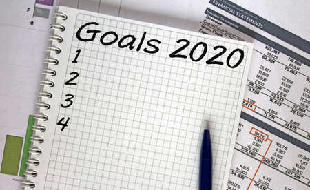 Financial planning on notebook, business and finance concept.の写真素材