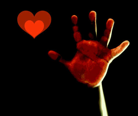 hand of a child. vector image.のイラスト素材