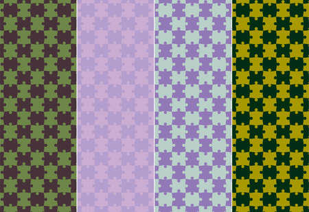 seamless pattern in the form of puzzles のイラスト素材