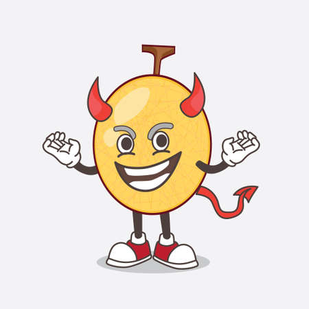 A picture of honeydew cartoon mascot character as cruel devilのイラスト素材