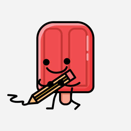 An illustration of Cute Mascot Vector Character in Flat Design Styleのイラスト素材