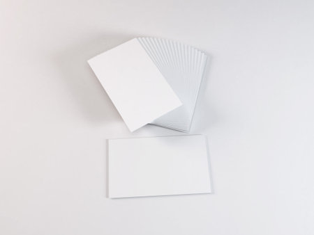 Realistic Business Card Mockup Scene Templateの写真素材