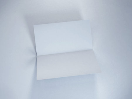 Realistic A4 Bifold Brochure Mockup Template PSDの写真素材