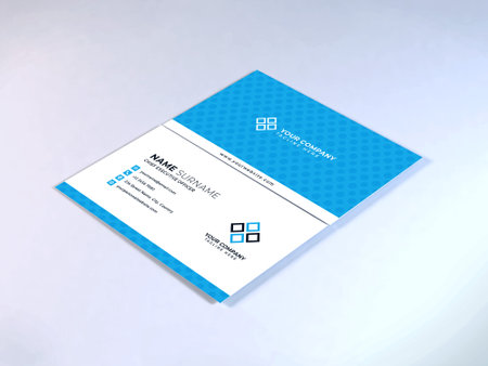Realistic Business Card Mockup Scene Templateの写真素材