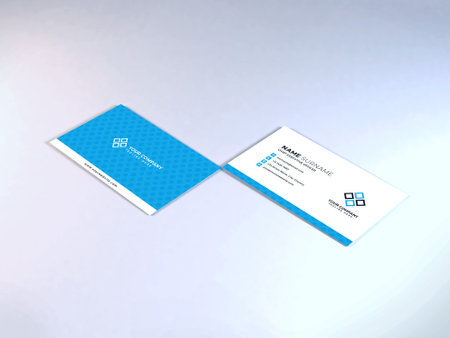 Realistic Business Card Mockup Scene Templateの写真素材