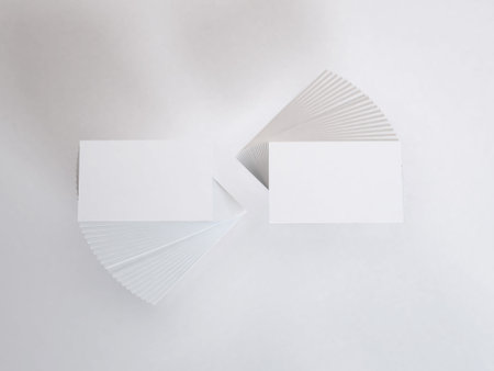 Realistic Business Card Mockup Scene Template