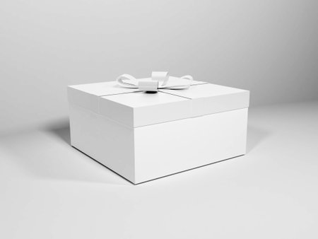 Christmas Gift Box with Mockup Scene Templateの写真素材