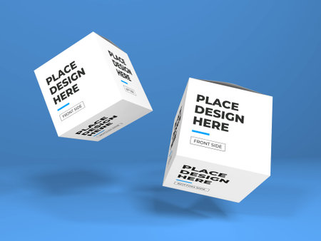 Box Packaging 3D Illustration Mockup Scene
