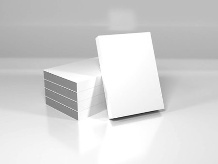 Realistic Book Cover Mockup Templateの写真素材