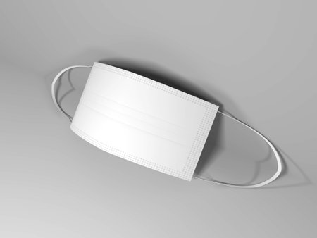 Face Mask Mockup Scene Templateの写真素材