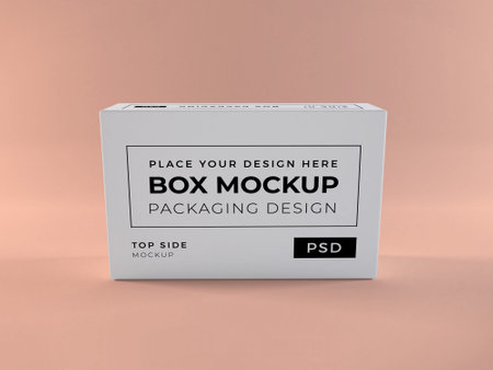 Realistic Long Box Packaging Mockup Template