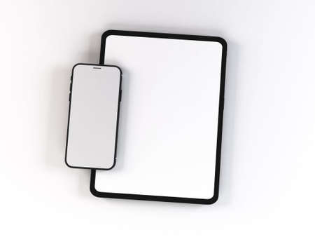 Realistic Smartphone and Tablet Mockup Template