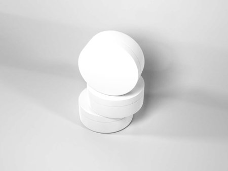 Realistic Pomade Packaging 3D Illustration Mockup Scene on Isolated Backgroundの写真素材