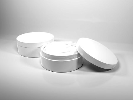 Realistic Pomade Packaging 3D Illustration Mockup Scene on Isolated Backgroundの写真素材