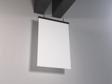 Poster Frame 3D Illustration Mockup Scene on Isolated Backgroundの写真素材