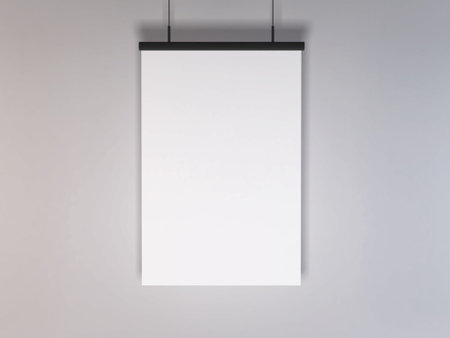 Poster Frame 3D Illustration Mockup Scene on Isolated Backgroundの写真素材