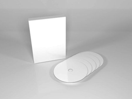 Realistic Software Box Product 3D Illustration Mockup Scene on Isolated Backgroundの写真素材