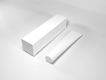 Toothpaste Packaging 3D Illustration Mockup Scene on Isolated Backgroundの写真素材