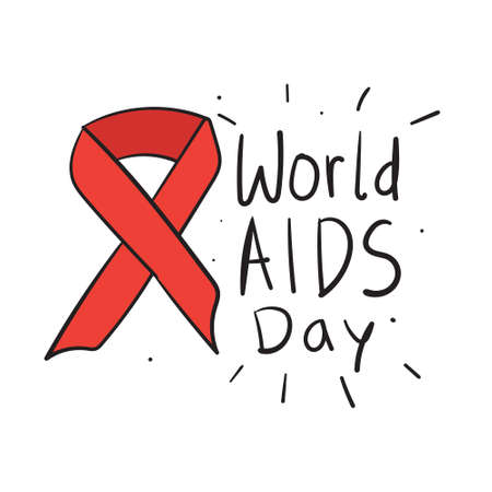 World AIDS Day. 1st December World Aids Day poster. Vector Illustrationのイラスト素材