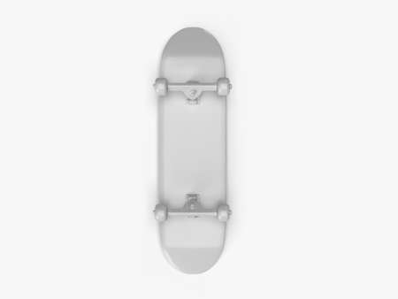 Skateboard 3D Illustration Mockup Scene on Isolated Backgroundの写真素材