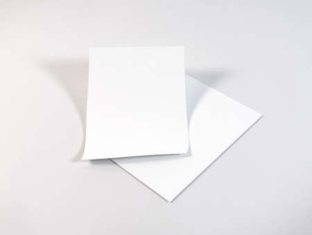 Flyer Paper 3D Illustration Mockup Scene on Isolated Background