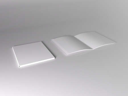 Magazine Paper Brochure 3D Illustration Mockup Scene on Isolated Background