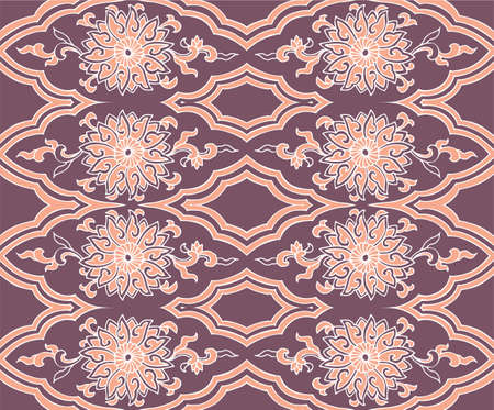 Seamless Oriental Floral Vector Pattern. Traditional floral pattern for fabric, wallpapers and...