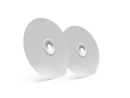 Compact Disc 3D Illustration Mockup Scene on Isolated Background. CD or DVD object scene.
