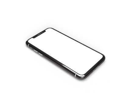Modern Smartphone 3D Illustration Mockup Scene on Isolated Background