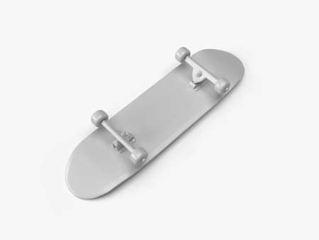 Skateboard 3D Illustration Mockup Scene on Isolated Backgroundの写真素材