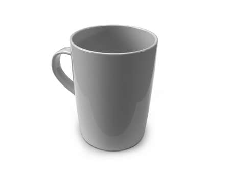 Drinking Mug 3D Illustration Mockup Scene on Isolated Backgroundの写真素材