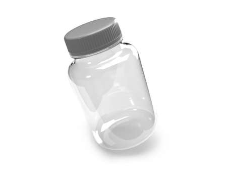 Medicine Bottle 3D Illustration Mockup Scene on Isolated Background