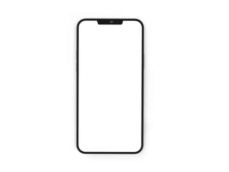 Modern Smartphone 3D Illustration Mockup Scene on Isolated Backgroundの写真素材