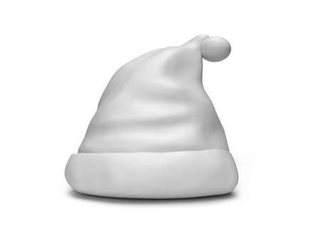 Christmas Hat 3D Illustration Mockup Scene on Isolated Backgroundの写真素材