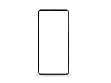 Generic Smartphone 3D Illustration Mockup Scene on Isolated Backgroundの写真素材