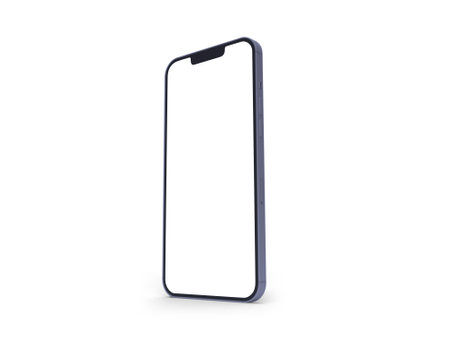 Modern Smartphone 3D Illustration Mockup Scene on Isolated Backgroundの写真素材