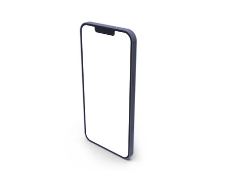 Modern Smartphone 3D Illustration Mockup Scene on Isolated Backgroundの写真素材