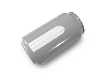 Soda Drink Can 3D Illustration Mockup Scene on Isolated Backgroundの写真素材