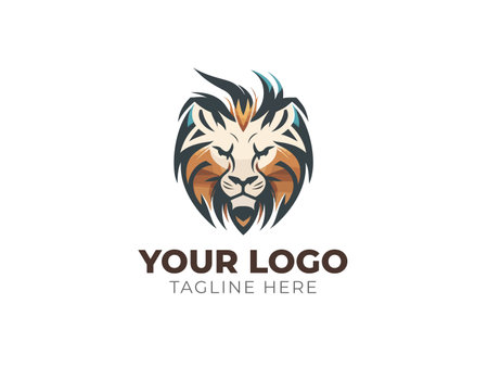 Lion Head Logo Vector for Majestic Brandingのイラスト素材