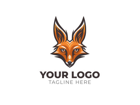 Fox Head Logo Vector for a Smart and Agile Brandのイラスト素材
