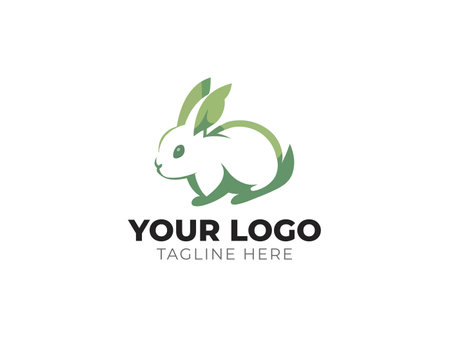 Adorable Rabbit Logo Vector Illustrationのイラスト素材