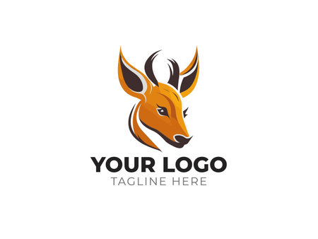 Deer Head Logo Vector for Elegant Design Brandingのイラスト素材